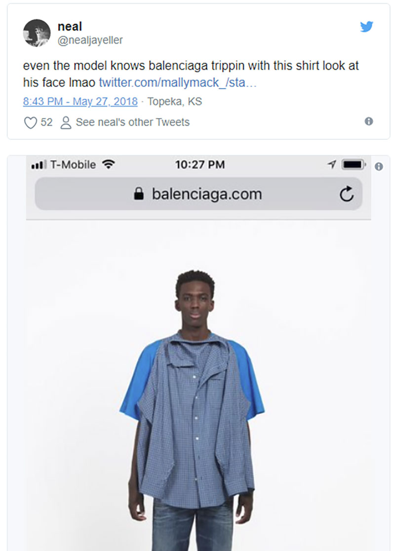 Balenciaga vừa ra chiếc áo sơ mi phông giá gần 30 triệu VNĐ và cư dân mạng được phen cười như được mùa